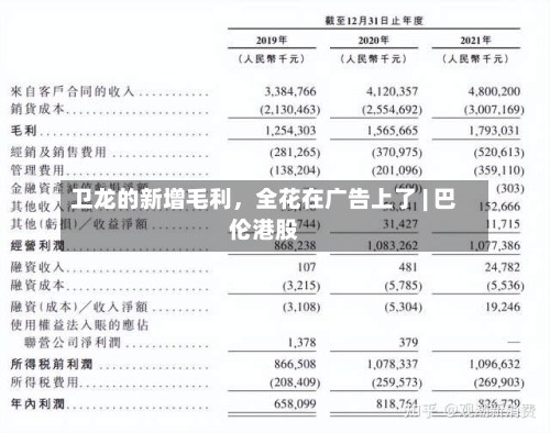 卫龙的新增毛利，全花在广告上了 | 巴伦港股-第3张图片