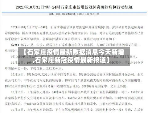 【石家庄疫情最新数据消息今天新增,石家庄新冠疫情最新报道】