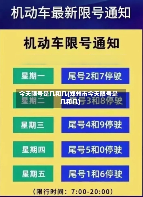 今天限号是几和几(郑州市今天限号是几和几)