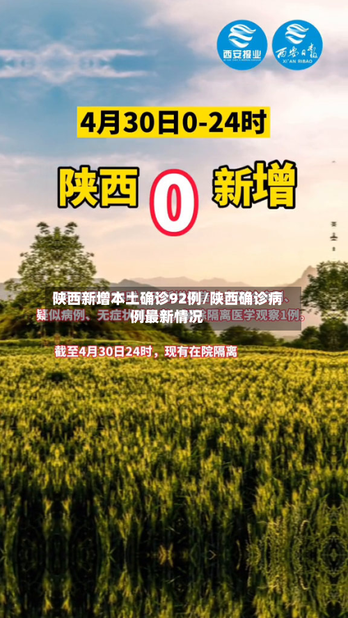 陕西新增本土确诊92例/陕西确诊病例最新情况