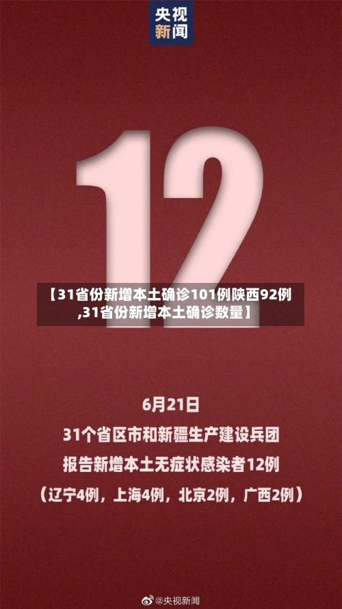【31省份新增本土确诊101例陕西92例,31省份新增本土确诊数量】-第2张图片