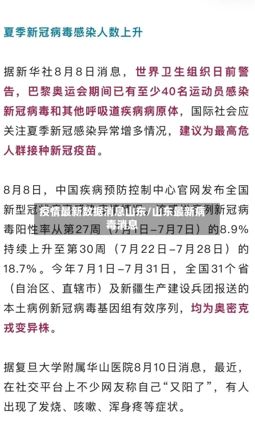 疫情最新数据消息山东/山东最新病毒消息-第3张图片