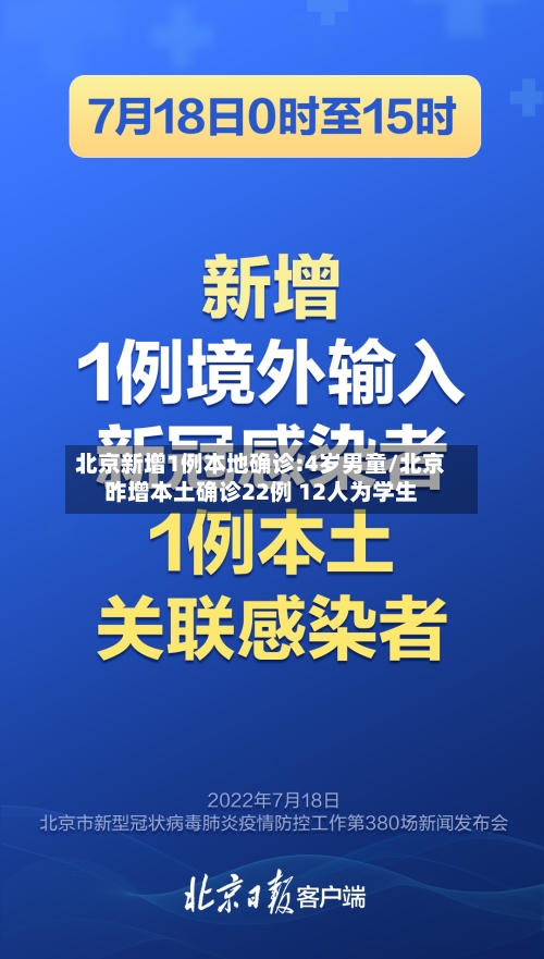 北京新增1例本地确诊:4岁男童/北京昨增本土确诊22例 12人为学生-第2张图片