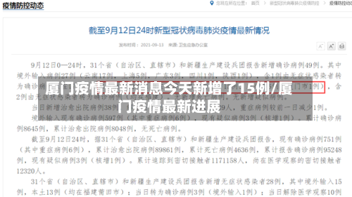 厦门疫情最新消息今天新增了15例/厦门疫情最新进展