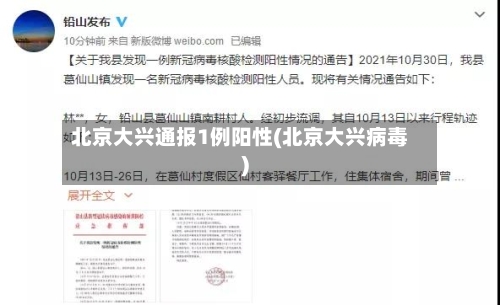 北京大兴通报1例阳性(北京大兴病毒)-第2张图片