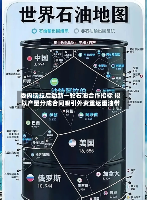 委内瑞拉启动新一轮石油合作招标 拟以产量分成合同吸引外资重返重油带