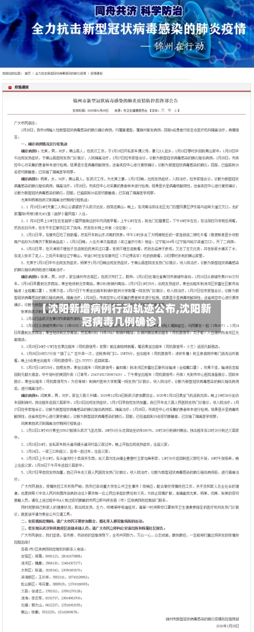 【沈阳新增病例行动轨迹公布,沈阳新冠病毒几例确诊】-第2张图片
