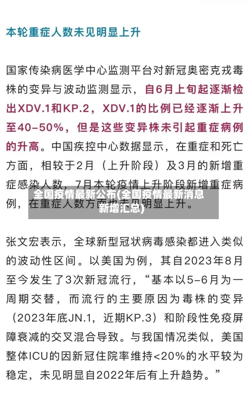 全国疫情最新公布(全国疫情最新消息新增汇总)-第2张图片