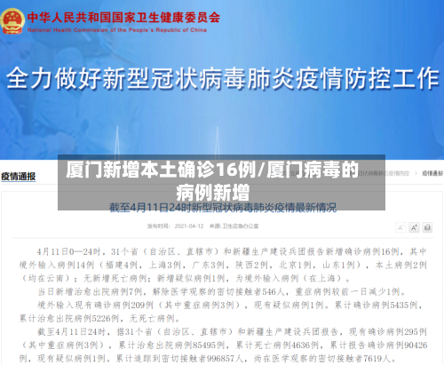 厦门新增本土确诊16例/厦门病毒的病例新增-第2张图片