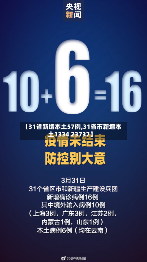 【31省新增本土57例,31省市新增本土1334 23737】-第3张图片