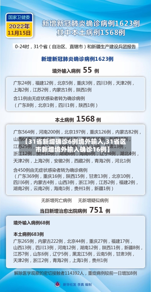 【31省新增确诊6例境外输入,31省区市新增境外输入确诊16例】