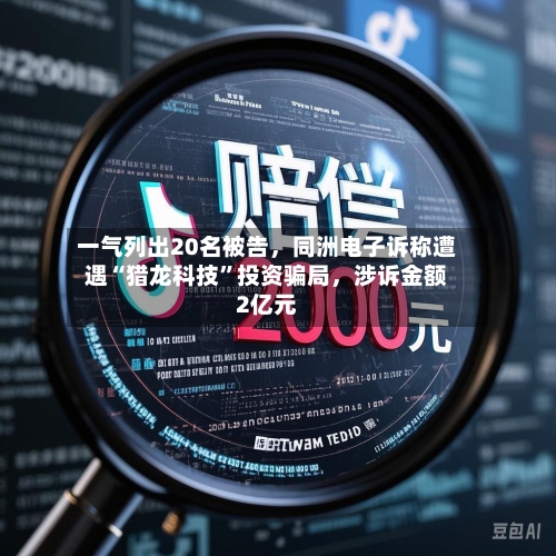 一气列出20名被告，同洲电子诉称遭遇“猎龙科技”投资骗局，涉诉金额2亿元