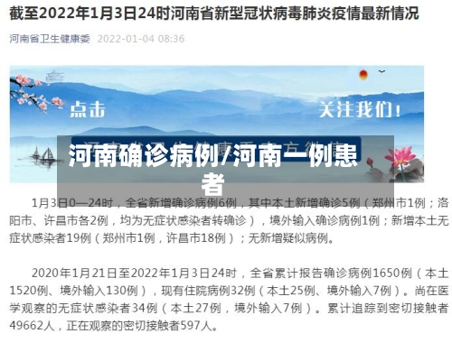 河南确诊病例/河南一例患者