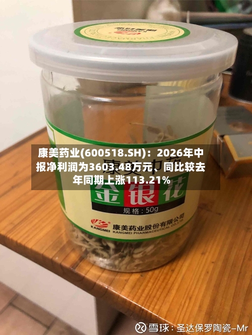 康美药业(600518.SH)：2026年中报净利润为3603.48万元、同比较去年同期上涨113.21%-第3张图片