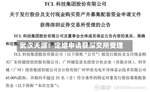 武汉天源:定增申请获深交所受理-第2张图片