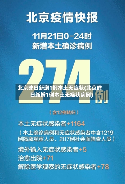 北京昨日新增1例本土无症状(北京昨日新增1例本土无症状病例)
