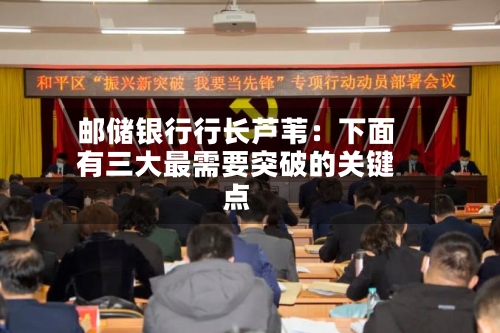 邮储银行行长芦苇:下面
有三大最需要突破的关键点-第2张图片