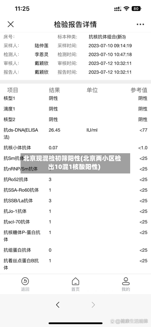 北京现混检初筛阳性(北京两小区检出10混1核酸阳性)-第3张图片