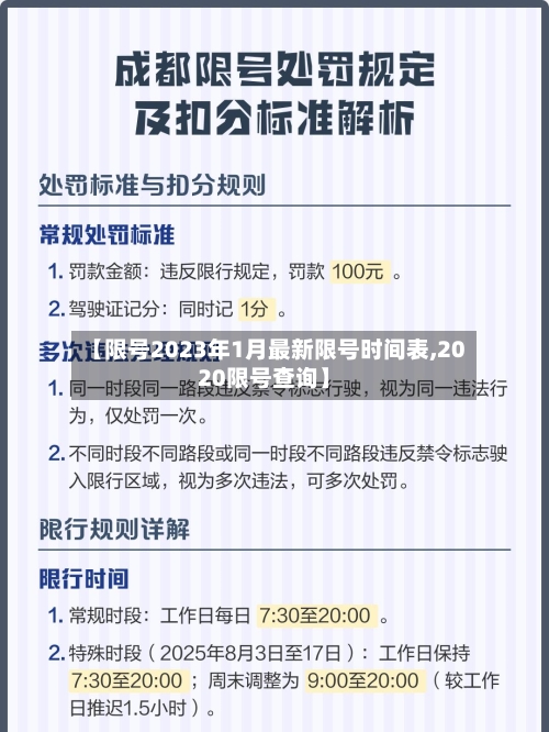 【限号2023年1月最新限号时间表,2020限号查询】
