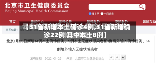 【31省新增本土确诊4例,31省新增确诊22例 其中本土8例】
