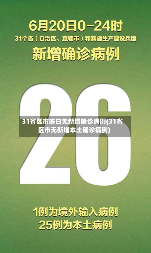 31省区市昨日无新增确诊病例(31省区市无新增本土确诊病例)