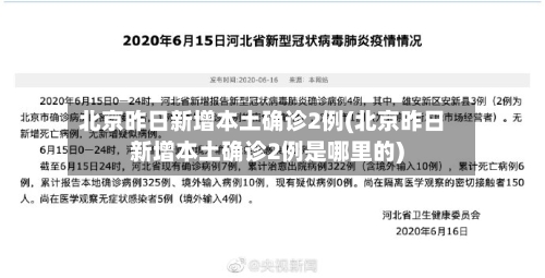 北京昨日新增本土确诊2例(北京昨日新增本土确诊2例是哪里的)-第2张图片