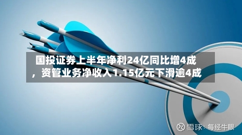 国投证券上半年净利24亿同比增4成	，资管业务净收入1.15亿元下滑逾4成-第3张图片