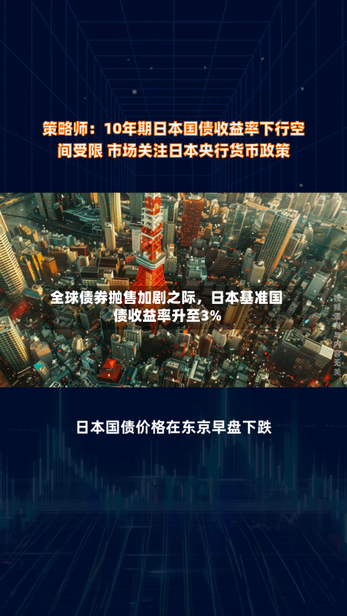 全球债券抛售加剧之际，日本基准国债收益率升至3%-第2张图片