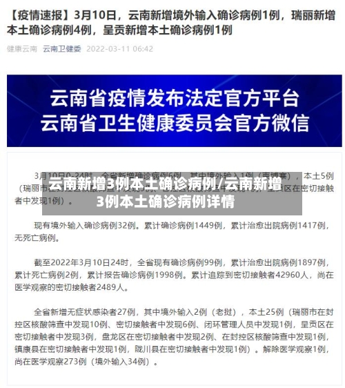 云南新增3例本土确诊病例/云南新增3例本土确诊病例详情-第3张图片
