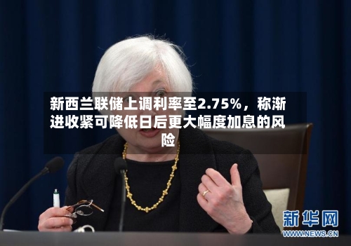 新西兰联储上调利率至2.75%，称渐进收紧可降低日后更大幅度加息的风险