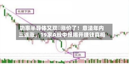 功率半导体又双叒涨价了！意法年内三连涨	，19家A股中报揭开赚钱真相-第2张图片