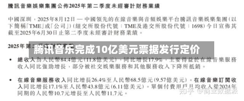 腾讯音乐完成10亿美元票据发行定价-第2张图片