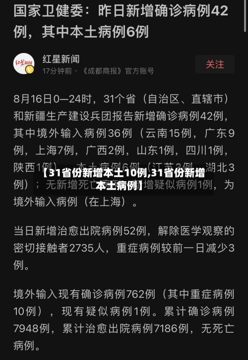 【31省份新增本土10例,31省份新增本土病例】