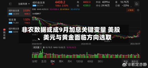 非农数据或成9月加息关键变量 美股、美元与黄金面临方向选取-第2张图片