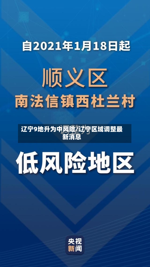 辽宁9地升为中风险/辽宁区域调整最新消息