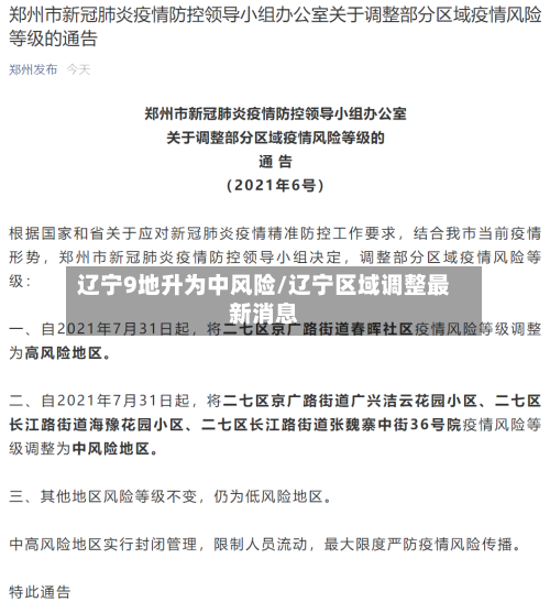 辽宁9地升为中风险/辽宁区域调整最新消息-第2张图片