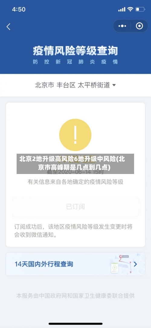 北京2地升级高风险6地升级中风险(北京市高峰期是几点到几点)-第2张图片